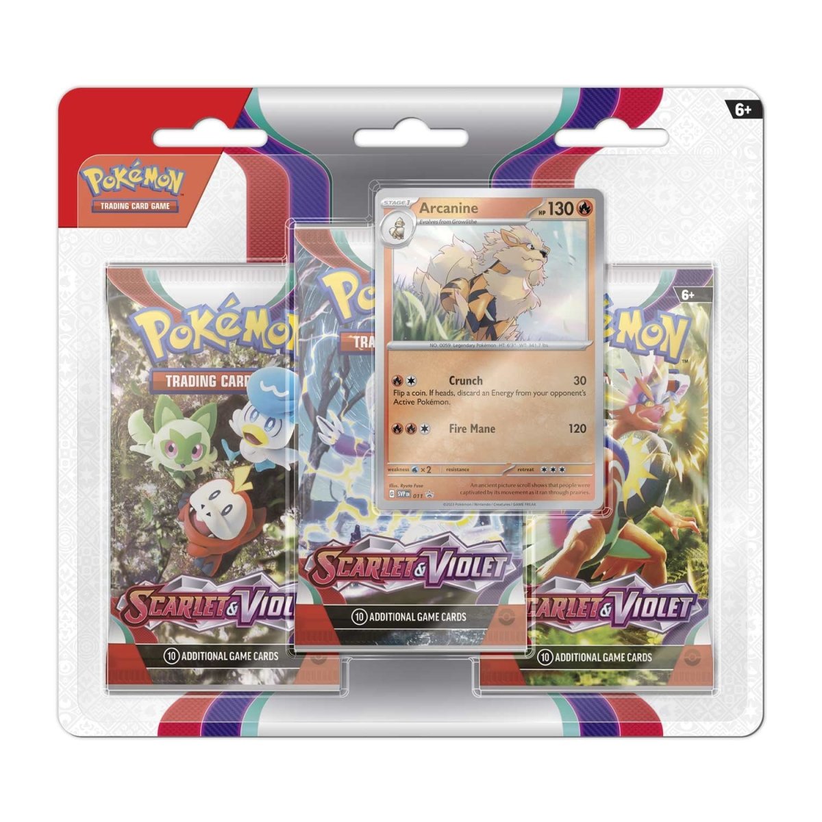 Scarlet & Violet 3 Pack Blister [Arcanine]